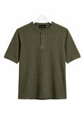 Waffle Henley T-Shirt ( Commando Green )