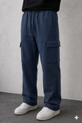 Men's Premium Cargo Trousers - Navy Blue